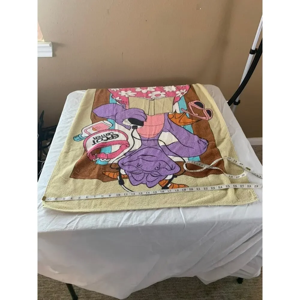 Vintage 1984 EPCOT Center Figment Beach Towel Walt Disney Productions Rare